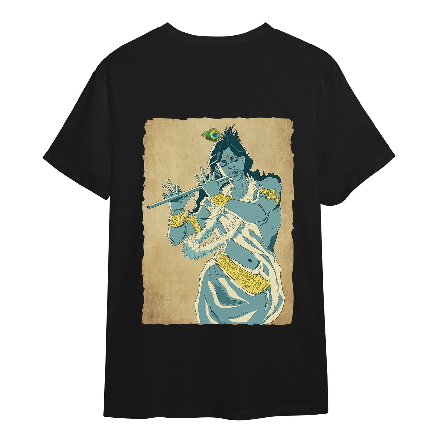 Hare Krishna Oversized Front-Back Design T-Shirt