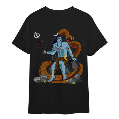 Om Namah Shivay Oversized Front-Back Design T-Shirt