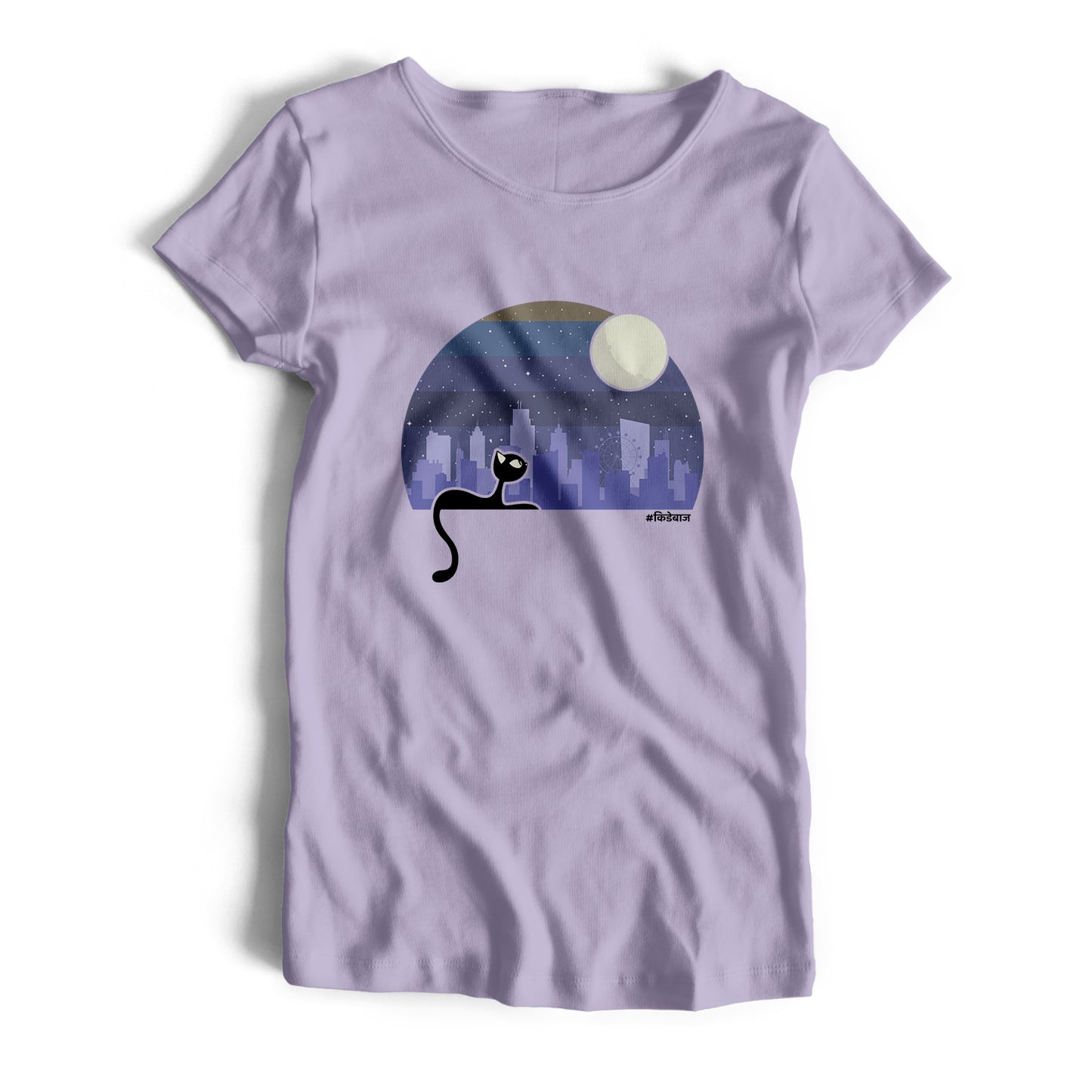 Black Cat T-Shirt (Womens) - Kidebaj
